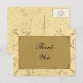 Verstoorde en elegante Dank u Briefkaart (Voorkant / Achterkant)