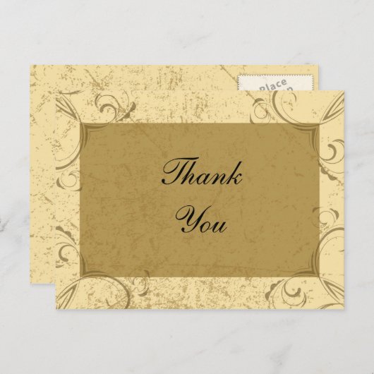 Verstoorde en elegante Dank u Briefkaart (Voorkant / Achterkant)