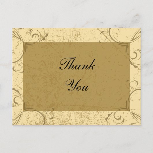 Verstoorde en elegante Dank u Briefkaart (Voorkant)