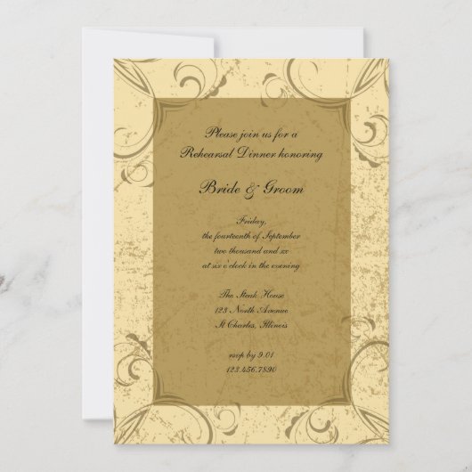 Verstoorde en legante bruiloft repetitie kaart (Voorkant)