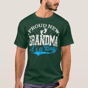 Verstoorde gender onthullen trots nieuw oma Het is T-shirt