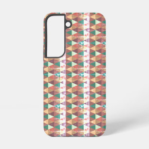 Verstoorde geometrische Boho Pattern Galaxy S22 Ho Samsung Galaxy Hoesje