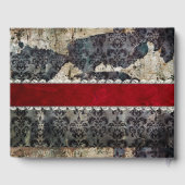 Verstoorde gothic Damask Wedding Gastenboek (Achterkant)