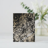 Verstoorde gothic Grunge Wedding Shower IV Uitnodiging Briefkaart (Staand voorkant)