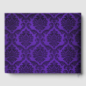 Verstoorde gothische Paarse en zwarte Damask bruil Gastenboek (Achterkant)