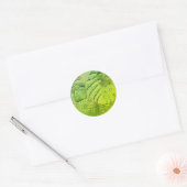 Verstoorde groene houten olie ronde sticker (Envelop)