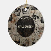 Verstoorde Happy Halloween Party  Skulls Keramisch Ornament (Links)