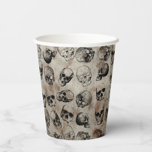 Verstoorde Happy Halloween Party  Skulls Papieren Bekers (Achterkant)