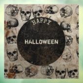 Verstoorde Happy Halloween Party  Skulls Raamsticker (Vel 3)