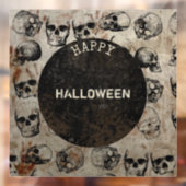 Verstoorde Happy Halloween Party  Skulls Raamsticker (Vel 2)