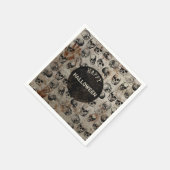 Verstoorde Happy Halloween Party  Skulls Servet (Hoek)