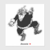 Verstoorde Kerstman Sticker (Vel)