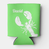 Verstoorde laster op groen kool zeevoedsel blikjeskoeler (Voorkant)