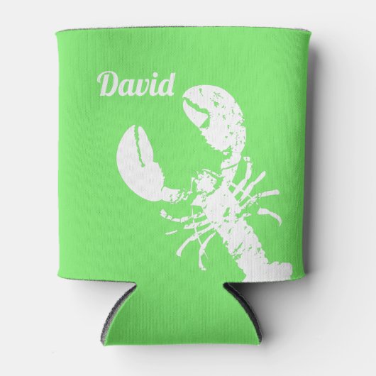 Verstoorde laster op groen kool zeevoedsel blikjeskoeler (Voorkant)