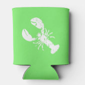 Verstoorde laster op groen kool zeevoedsel blikjeskoeler (Achterkant)