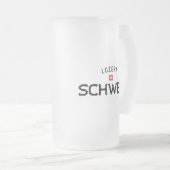 Verstoorde Luzern Schweiz (Luzerne Zwitserland) Matglas Bierpul (Voorkant rechts)