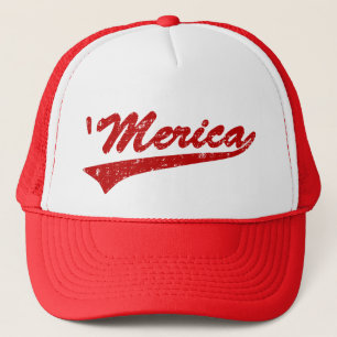 Verstoorde "Merica Swoosh Trucker Hat (rood) Pet