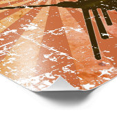 Verstoorde Nazca Peru Hummingbird Retro Sunset Foto Afdruk (Hoek)