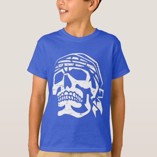 Verstoorde piraatschedel t-shirt (Voorkant)