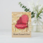 Verstoorde plaat Muziek Victoriaans stoel vaderdag Briefkaart (Staand voorkant)