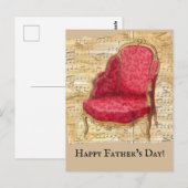 Verstoorde plaat Muziek Victoriaans stoel vaderdag Briefkaart (Voorkant / Achterkant)