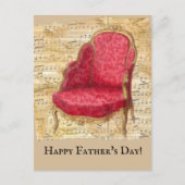 Verstoorde plaat Muziek Victoriaans stoel vaderdag Briefkaart (Voorkant)