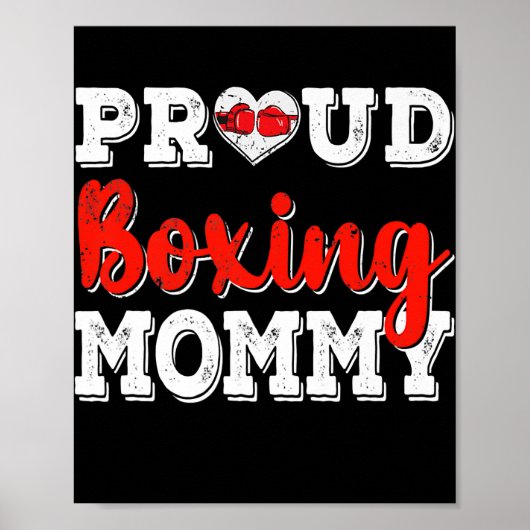 Verstoorde proud Boxing mama Happy Moederdag Poster (Voorkant)