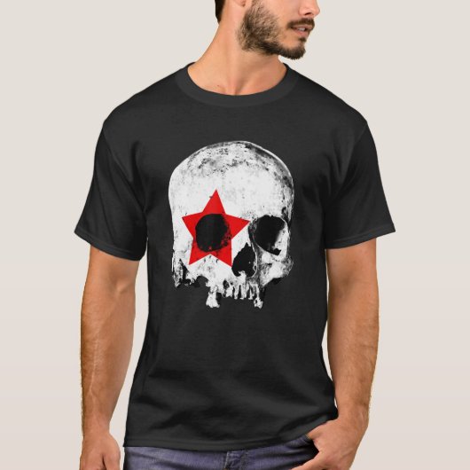Verstoorde Punk Gothic van de schedel T-shirt (Voorkant)