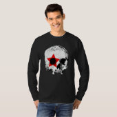 Verstoorde Punk Gothic van de schedel T-shirt (Voorkant volledig)