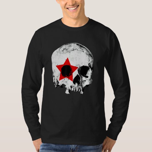 Verstoorde Punk Gothic van de schedel T-shirt (Voorkant)