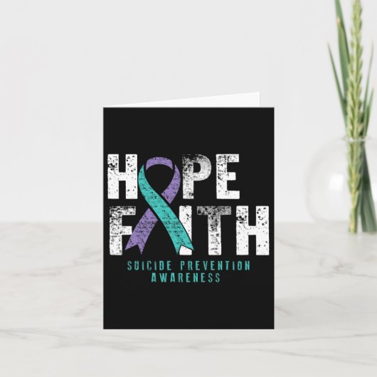 Verstoorde Quote Faith Hope Suicide Prevention Awa Kaart (Voorkant)