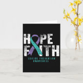 Verstoorde Quote Faith Hope Suicide Prevention Awa Kaart (Gele Bloem)