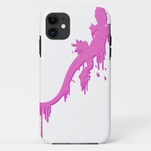 Verstoorde roze salamander met verfdrukking Case-Mate iPhone case