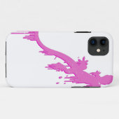 Verstoorde roze salamander met verfdrukking Case-Mate iPhone case (Achterkant (horizontaal))