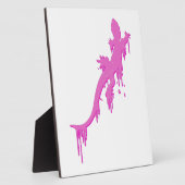 Verstoorde roze salamander met verfdrukking fotoplaat (Zijkant)