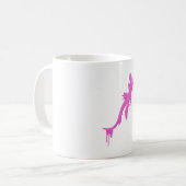 Verstoorde roze salamander met verfdrukking koffiemok (Voorkant links)