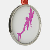 Verstoorde roze salamander met verfdrukking metalen ornament (Rechts)