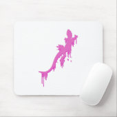 Verstoorde roze salamander met verfdrukking muismat (Met muis)