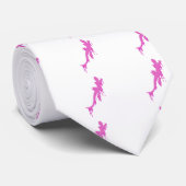 Verstoorde roze salamander met verfdrukking stropdas (Opgerold)