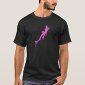 Verstoorde roze salamander met verfdrukking t-shirt (Voorkant)