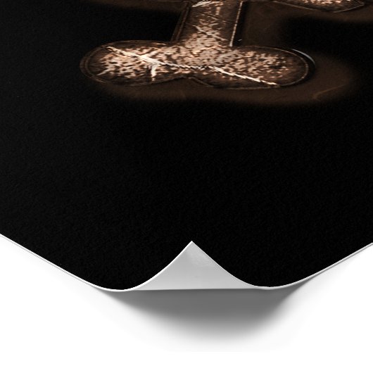 Verstoorde schedel en Botten zondagsbanner Poster (Hoek)