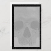 Verstoorde schedel Gothic Stationery Briefpapier (Voorkant / Achterkant)