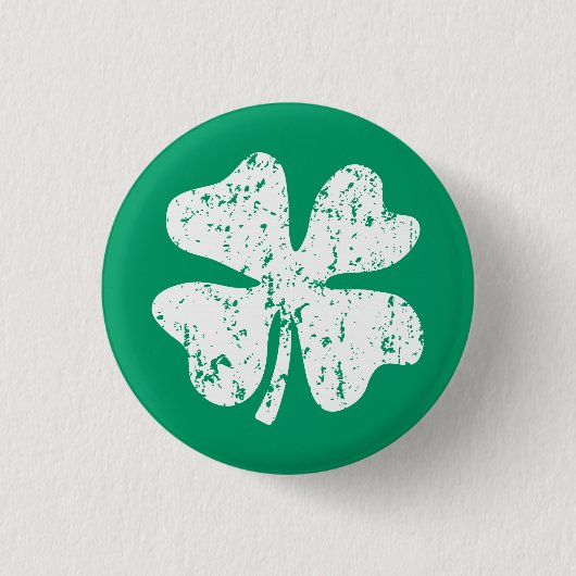 Verstoorde shamrock St Patricks Day Pin Buttonnen Ronde Button 3,2 Cm (Voorkant)
