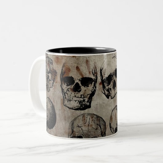 Verstoorde spierballen tweekleurige koffiemok (Voorkant links)