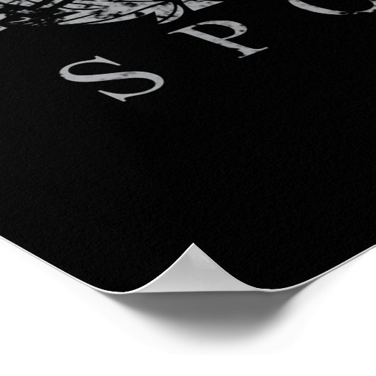 Verstoorde SPQR Het Romeinse Rijk Embleem Poster (Hoek)