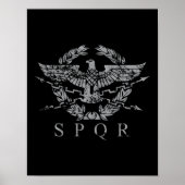 Verstoorde SPQR Het Romeinse Rijk Embleem Poster (Voorkant)