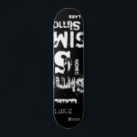 Verstoorde stadscypografie Word Cloud Skat Persoonlijk Skateboard<br><div class="desc">Het effect van dit trendy straattekst gebaseerd ontwerp hangt van de lengte van jouw naam af. Selecteer "Klik om verder aan te passen"bij de bodem van "deze sjabloon"personaliseer om de blik te krijgen u wilt. U kunt de achtergrond en/of tekst om het even welke kleur maken u eveneens wilt. Veel...</div>