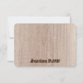 Verstoorde tekst Elegant houten plank Kijk Notitiekaartje (Achterkant)
