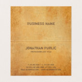 Verstoorde tekst Elegant nostalgisch oud document  Visitekaartje (Binnenkant ongevouwen)