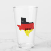 Verstoorde Texas German Flag Prost Glas (Voorkant)